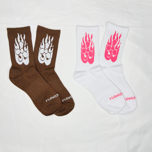 FLOWERBRAIN LOGO SOCKS